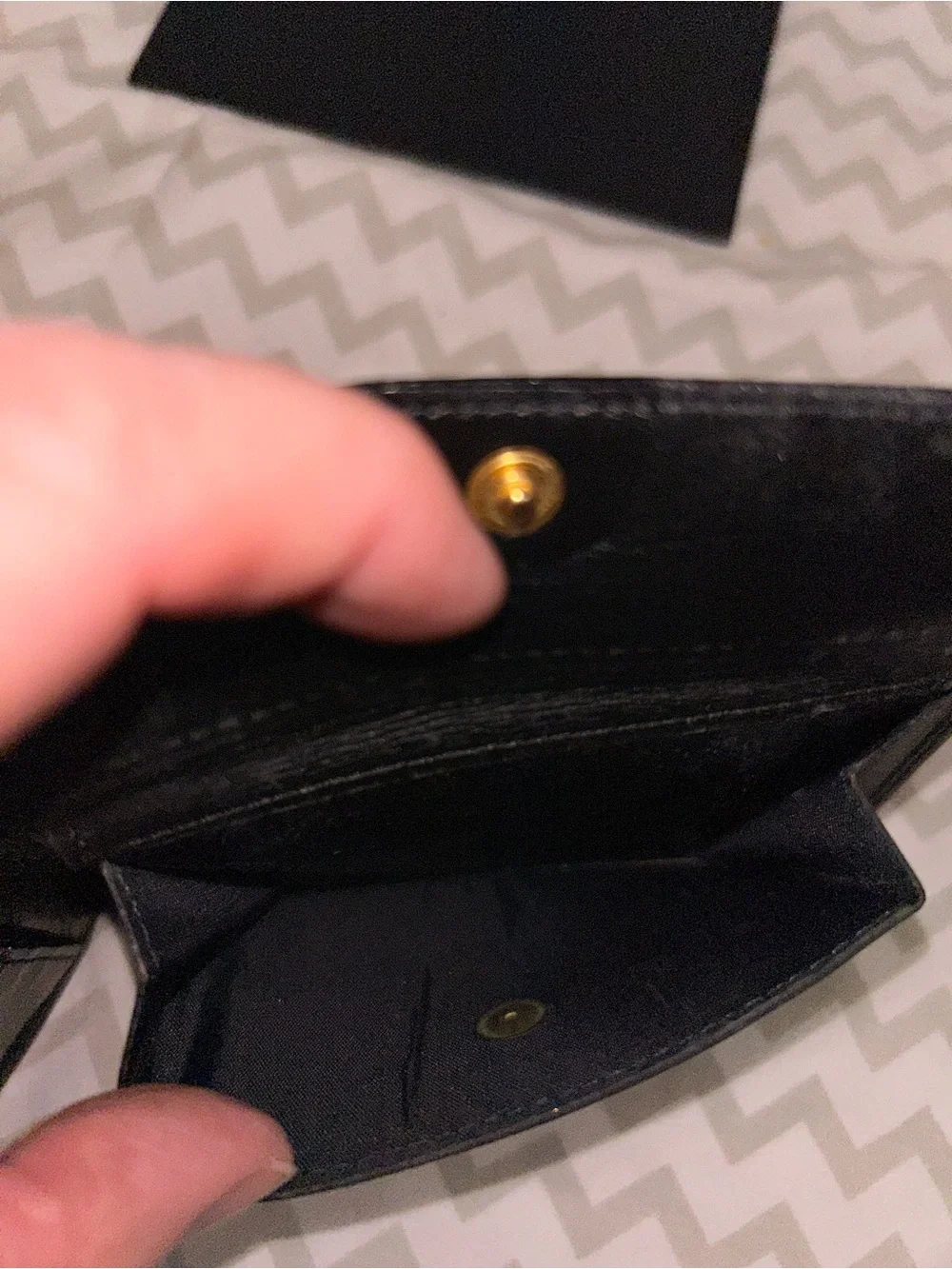 Bally Vintage Black Leather Men's Bifold Wallet with Embossed 'B'